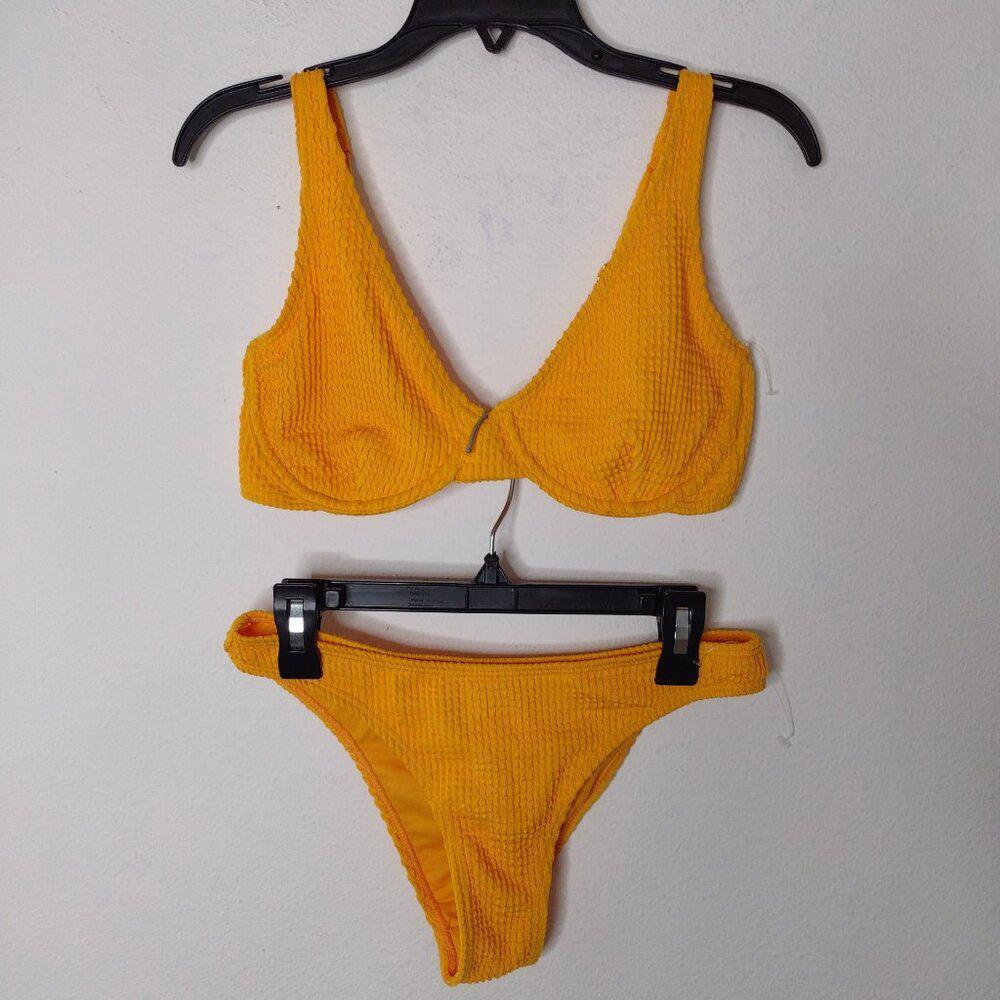 NWOT Cabana del Sol Women's Orange Two Piece Bikini Size XS